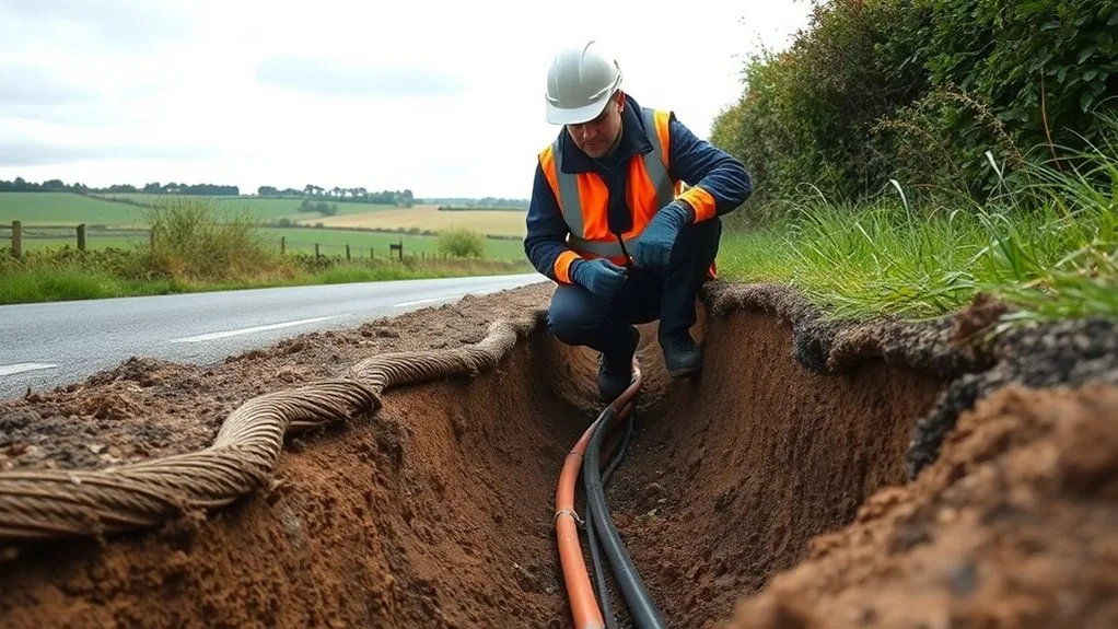 Underground Cable Installation in Northfleet | Buried Power & Data Lines